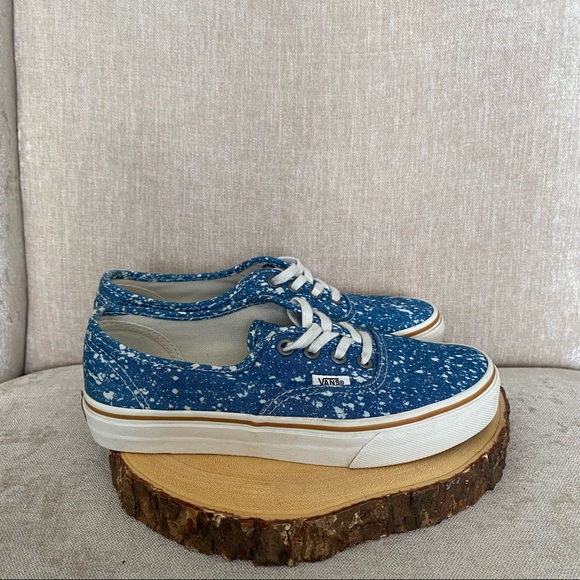 Vans Authentic Denim Splatter Shoes - Picture 3 of 10